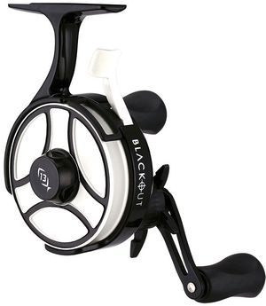 13 Fishing Black Betty Free Fall Ghost Ice Reel - Blackout Glow - L/H