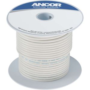 Ancor 12 AWG Tinned Copper Wire Primary Cable - White - 100 ft.