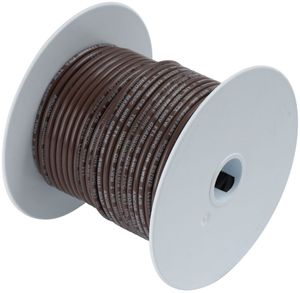 Ancor 14 AWG Tinned Copper Wire Primary Cable - Brown - 100 ft.