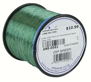 Ande Premium Mono 1/4 Lb. Spool 25 Lb. Test Green