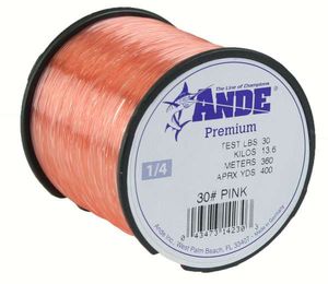 Ande Premium Mono 1/4 Lb. Spool 30 Lb. Test Pink