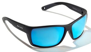 Bajio Bales Beach Sunglasses - Black Matte Frame/Blue Plastic Lens