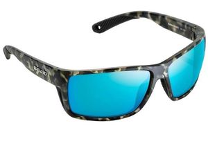 Bajio Bales Beach Sunglasses - Gray Camo Matte/Blue Mirror Glass